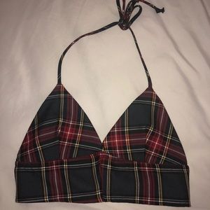 Tartan Halter Bralette Top